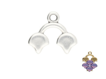 Cymbal™ / końcówka do GINKO / metal / 19x16mm / srebrny / 1szt