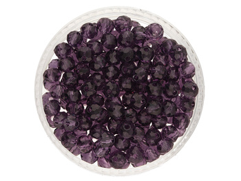CrystaLove™ / kryształki szklane / rondelle / 5x6mm / fioletowy / 84szt