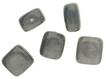 Chalcedon / kwadrat / 14x14mm / otwór 1mm / grubość 8,5mm / szary / 1szt