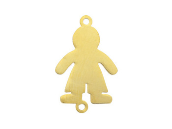 Chłopiec / łącznik / stal chirurgiczna / 20x13x1.2mm / złoty / 1szt