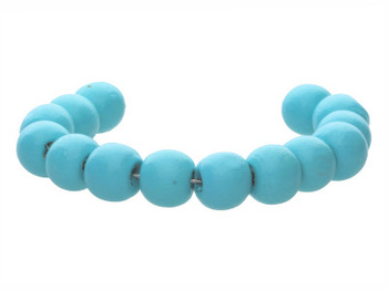 Koraliki drewniane, kulka / turkusowy / 11x12mm / otwór 3mm / 20szt