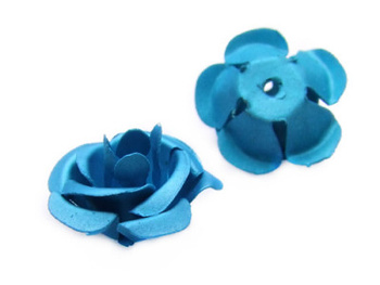 Róża ozdobna / miedziana / matowa /12x6mm / 5szt