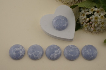 Kaboszon syntetyczny / marmurek / koło / 20mm / 1szt