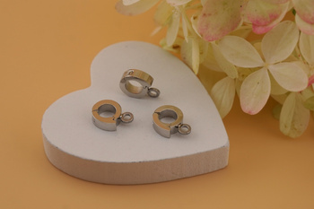 Krawatka odpinana / stal chirurgiczna / 11x8mm / srebrny / 1szt