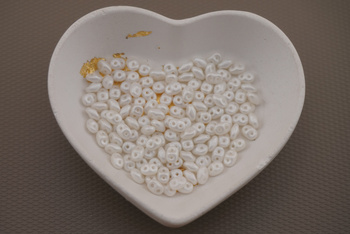 SuperDuo™ / 2.5x5mm / Pearl Coat - Snow / 10g