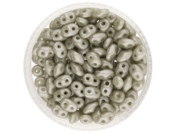 SuperDuo™ / 2.5x5mm / Luster / Opaque Gray / 10g / ~140szt