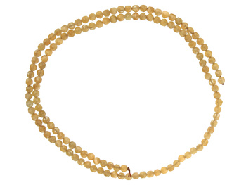 Kocie oko / kula fasetowana / 2mm / beżowy / ok 180 szt / 1 sznur