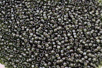 TOHO™ / Round / 15/0 / Transparent Olivine / 10g / ~1400szt
