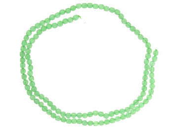 Kocie oko / kula fasetowana / 2mm / zielony / ok 180 szt / 1 sznur