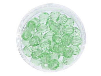 Firepolish™ / 3mm / Transparent / Lt. Peridot / 40szt