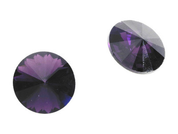 bonny™ / kryształy szklane / rivoli / 16mm / Tanzanite / 6szt