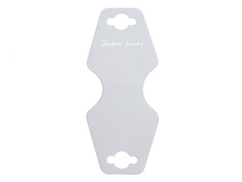 Etykiety do biżuterii / składane z fakturą / 10cm / biały / 20szt