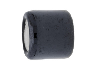 Koraliki ceramiczne / walec / 17x15.5x15.5mm / kolor grafitowy / otwór 9.5mm / 2szt