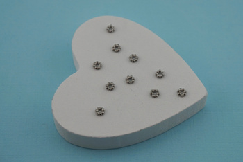 Kwiatek / przekładka / stal chirurgiczna / 3mm / srebrny / 10szt