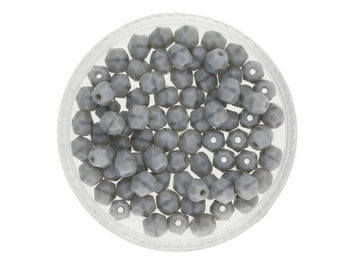 Firepolish™ / 4mm / Coral / Gray / 40szt