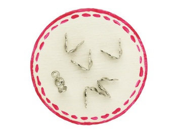 Łapaczki żeńskie / stal nierdzewna / 2.4x5.5mm / srebrny / 6szt