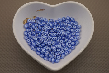 SuperDuo™ / 2.5x5mm / Pearl Coat - Sky Blue / 10g