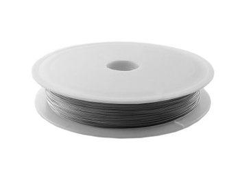 Linka jubilerska 0.45mm, stalowa powlekana / kolor szary / 30m