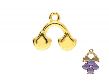 Cymbal™ / końcówka do GINKO / metal / 19x16mm / złoty / 1szt