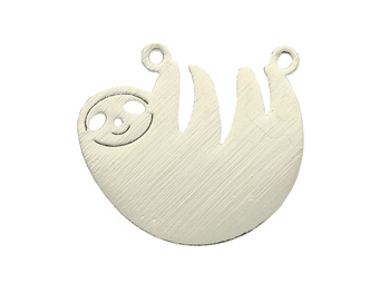 Leniwiec / łącznik / 16x14mm / stal chirurgiczna / srebrny / 1szt