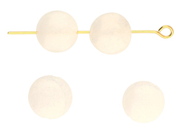 Jadeit / pastylka / 10mm / otwór 1mm / grubość 5mm / biały / 2szt