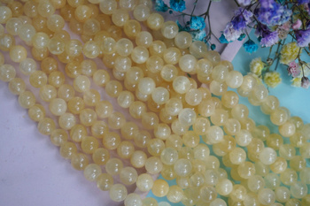 Jadeit Golden Silk / kamień naturalny barwiony / kula / 6mm / około 60szt