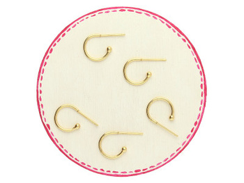 Bigle sztyfty koła / stal chirurgiczna / 12mm / złoty / 2szt