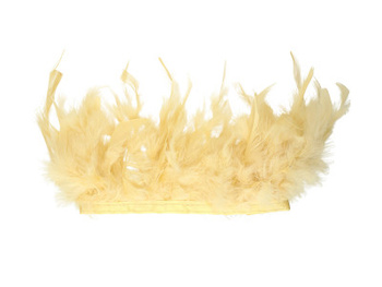 Piórka na taśmie / indycze / 10-15cm / beżowy / 50cm