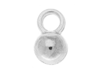 Kuleczki / zawieszka charms / 6.5x4x4mm / srebrny / 20szt