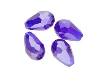 CrystaLove™ / kryształki szklane / kropla / 12x8mm / Dark Blue AB / 4szt