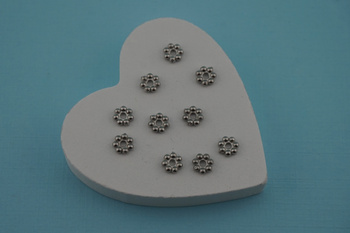 Kwiatek / przekładka / stal chirurgiczna / 5mm / srebrny / 10szt