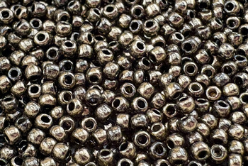 TOHO™ / Round / 11/0 / Gilded Marble Black / 10g