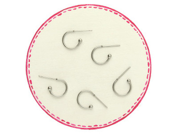 Bigle sztyfty koła / stal chirurgiczna / 12mm / srebrny / 2szt