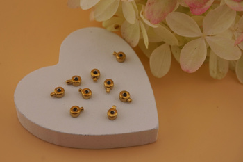 Zaciski ozdobne / stal chirurgiczna / 3mm / kolor złoty / 4szt