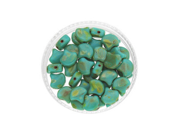 GINKO™ / 7.5x7.5mm / Picasso / Turqoise / 5g / ~20szt