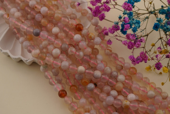 Morganit / kula / 6mm / sznur / około 60szt