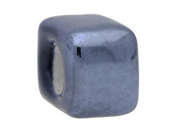 Koraliki ceramiczne / kostka / 12.5x17x19,5mm / kolor ołówkowy / otwór 9x7mm / 2szt