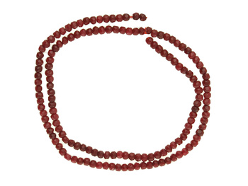 Chalcedon / rondelle / 2x3mm / bordowy / ok 145 szt / 1 sznur