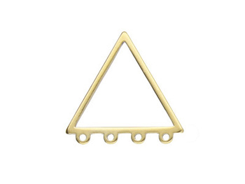 Kształ trójkąt / baza geometryczna / stal chirurgiczna / 19x20x1mm / złoty / 1szt