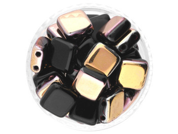 CZECHMATES™ / Tile Bead / 6mm / Sliperit / Apollo Jet / 30szt