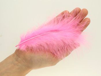 Piórka / indycze / 10-17cm / różowy / 4szt