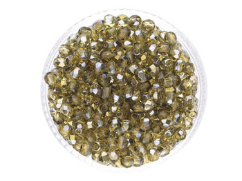 Firepolish™ / 3mm / Bronze Iris / Med Topaz / 40szt