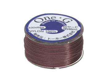 One-G™ / nić nylonowa do koralików / Mauve / grubość 0.35mm / 46m