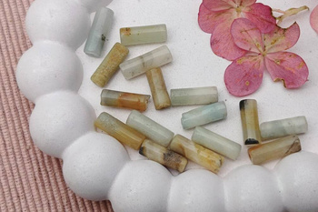 Amazonit / walec / 13x4mm / otwór 1mm / 4szt