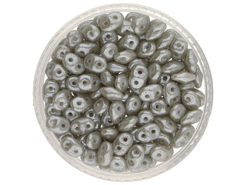 SuperDuo™ / 2.5x5mm / Luster / Opaque Gray / 10g / ~140szt