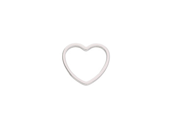 Serce / łącznik / stal chirurgiczna / 14x16mm / srebrny / 1szt