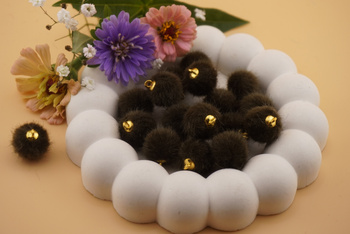 Pomponik / zawieszka / 15mm / czekoladowy /1szt