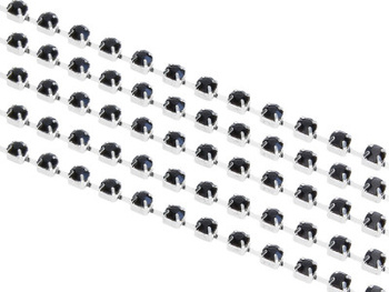 bonny™ / taśma cyrkoniowa / baza srebrna / Jet / 2.1mm / 50cm