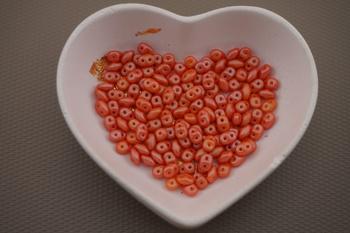 SuperDuo™ / 2.5x5mm / Pearl Shine - Salmon / 10g