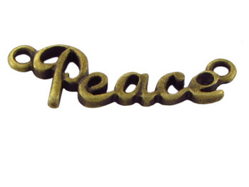 Peace / łącznik / 23x8x1mm / antyczny brąz / 8szt